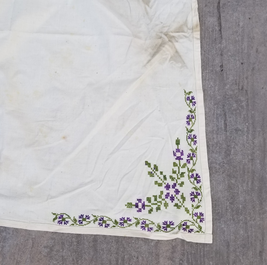 ANTİKA KANAVİÇE İŞÇİLİKLİ GELİN BOHÇASI