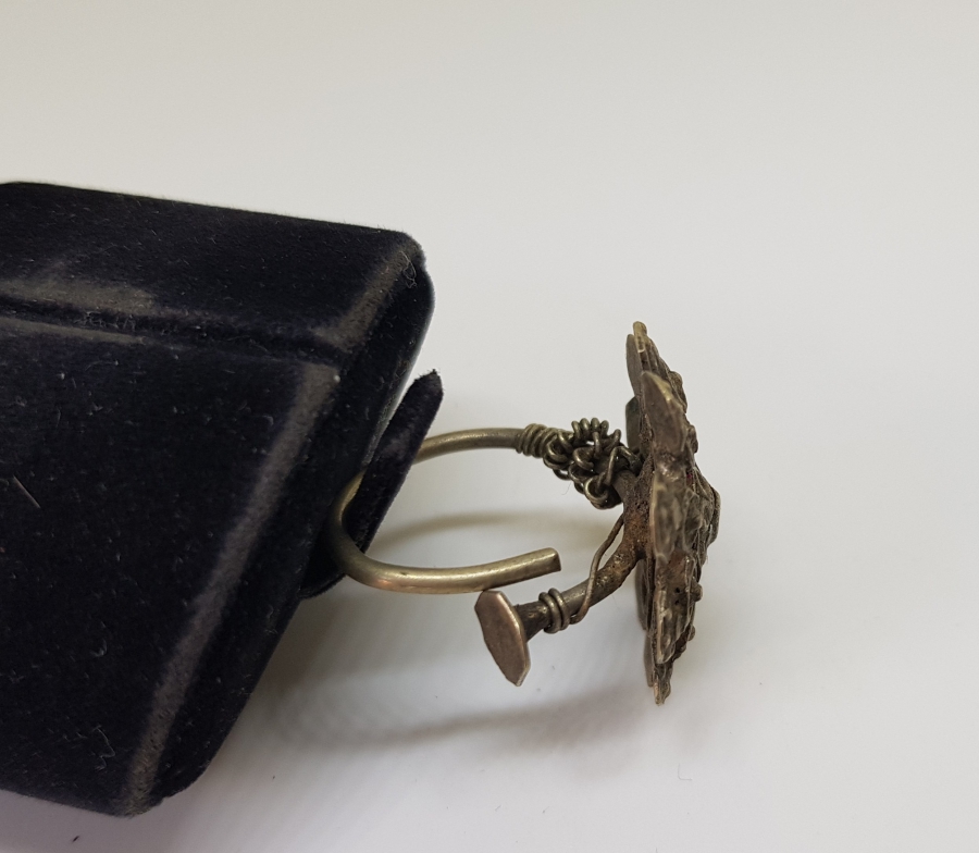 KABARTMA İŞÇİLİKLİ EL YAPIMI OSMANLI DÖNEMİ YÜZÜK