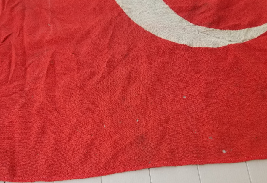 CUMHURİYET BAŞLARI KÖK BOYALI DEV BOY ANTİKA ASKERİ BAYRAK