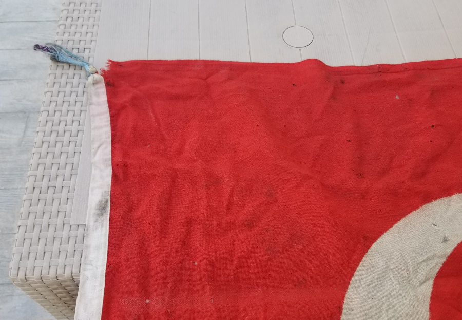 CUMHURİYET BAŞLARI KÖK BOYALI DEV BOY ANTİKA ASKERİ BAYRAK