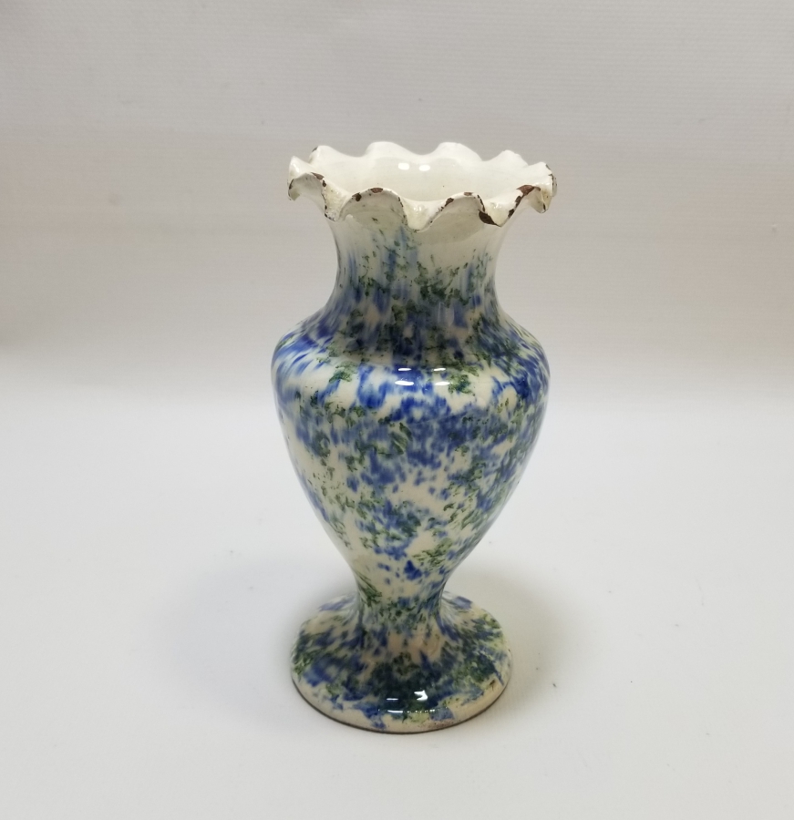 NADİR RENKTE EL BOYAMA İŞÇİLİKLİ ANTİKA KÜTAHYA VAZO