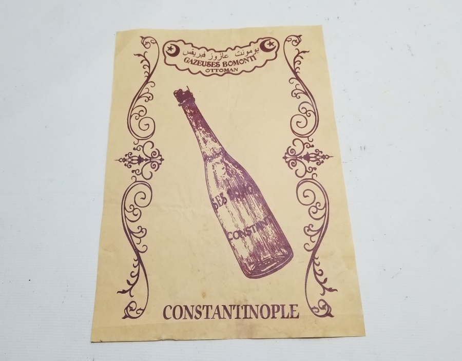 OSMANLI DÖNEMİ ÇOK NADİR BOMONTİ BİRA REKLAMI AFİŞİ