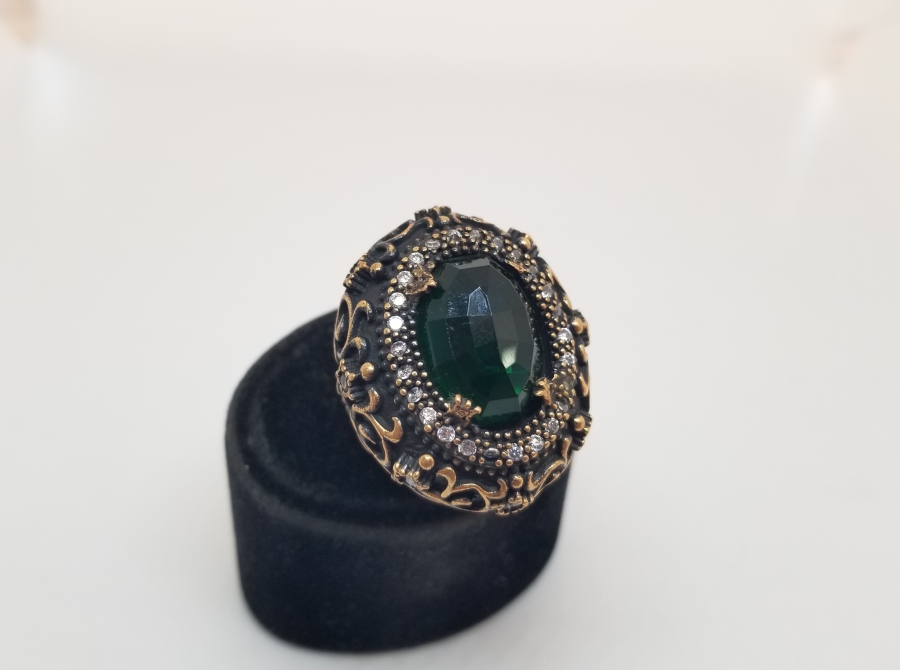 HÜRREM MODEL KABARTMA İŞÇİLİKLİ BÜYÜK BOY YÜZÜK