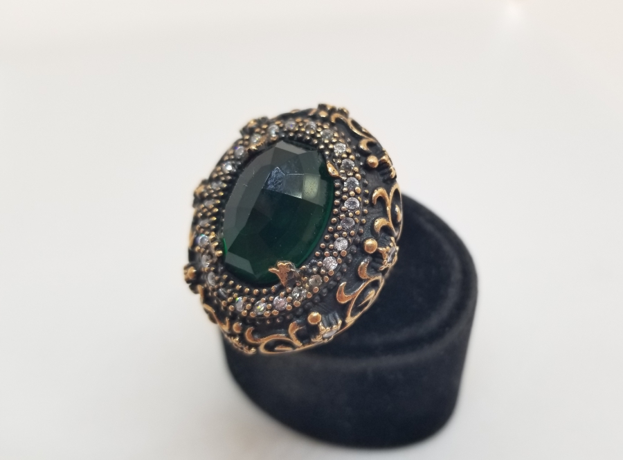 HÜRREM MODEL KABARTMA İŞÇİLİKLİ BÜYÜK BOY YÜZÜK