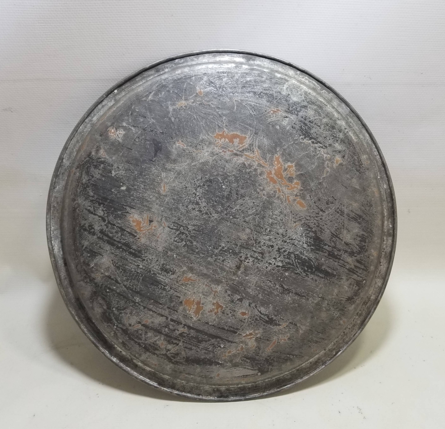 OSMANLI DÖNEMİ ÜZERİ İŞLEMELİ BAKIR AĞIR YAPILI KAHVE TEPSİSİ