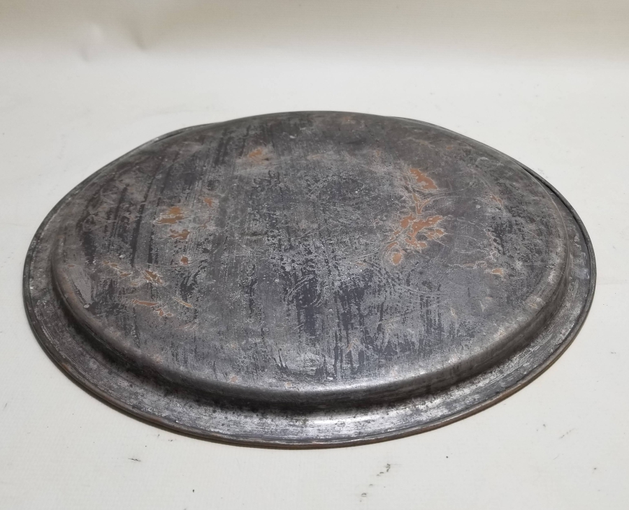 OSMANLI DÖNEMİ ÜZERİ İŞLEMELİ BAKIR AĞIR YAPILI KAHVE TEPSİSİ