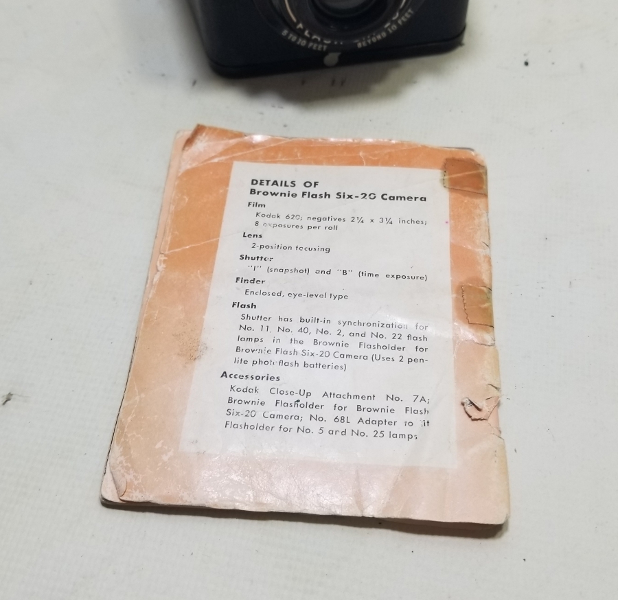 KULLANMA KILAVUZUYLA YÜKSEK KONDİSYONDA ANTİKA AMERİKAN FOTOĞRAF MAKİNESİ