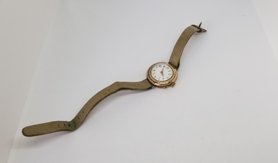 NADİR TİPTE OSMANLI DÖNEMİ ALTIN KAPLAMA KOL SAATİ