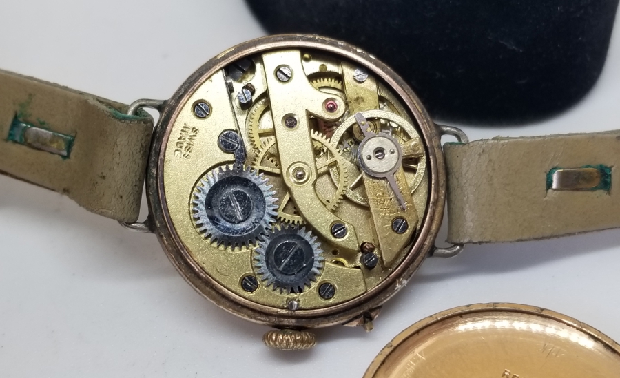 NADİR TİPTE OSMANLI DÖNEMİ ALTIN KAPLAMA KOL SAATİ