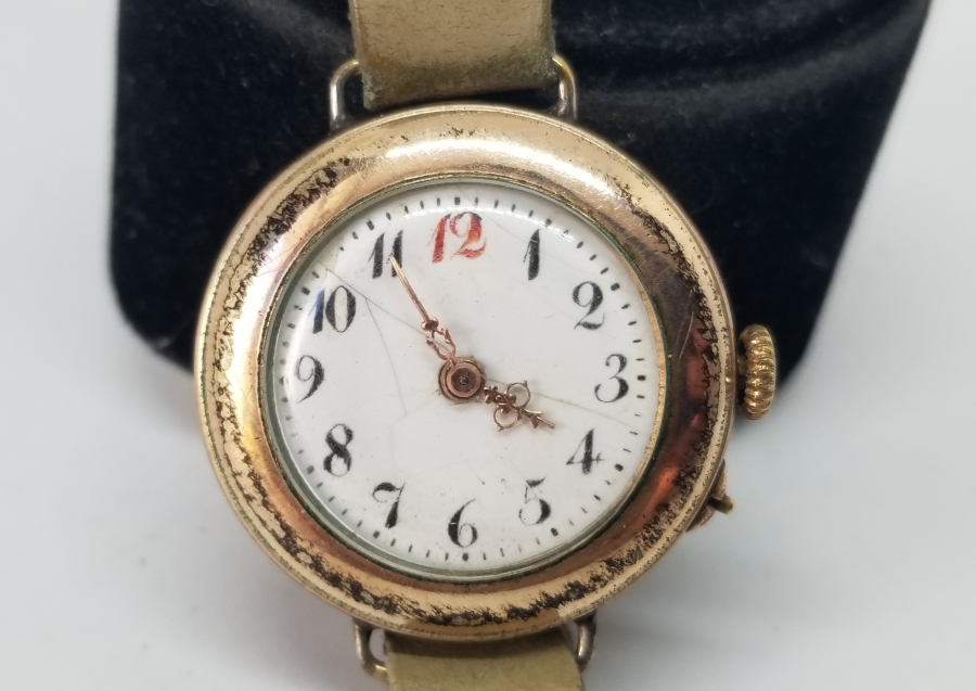 NADİR TİPTE OSMANLI DÖNEMİ ALTIN KAPLAMA KOL SAATİ