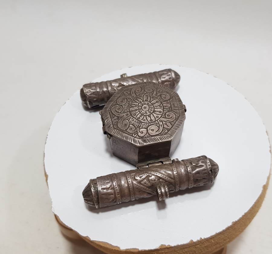 OSMANLI DÖNEMİ NADİR TİPTE GÜMÜŞ PAZUBENT