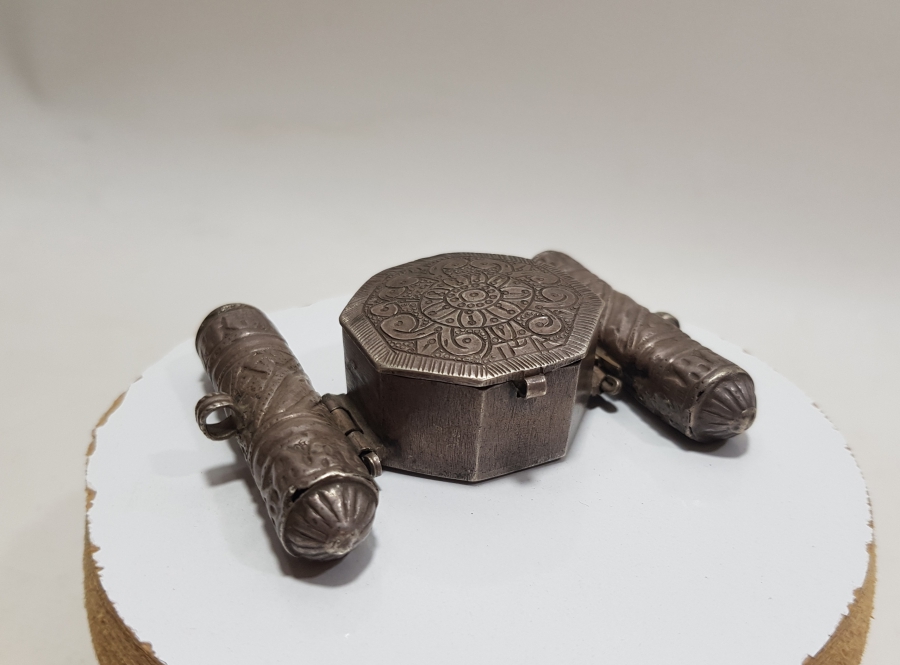 OSMANLI DÖNEMİ NADİR TİPTE GÜMÜŞ PAZUBENT