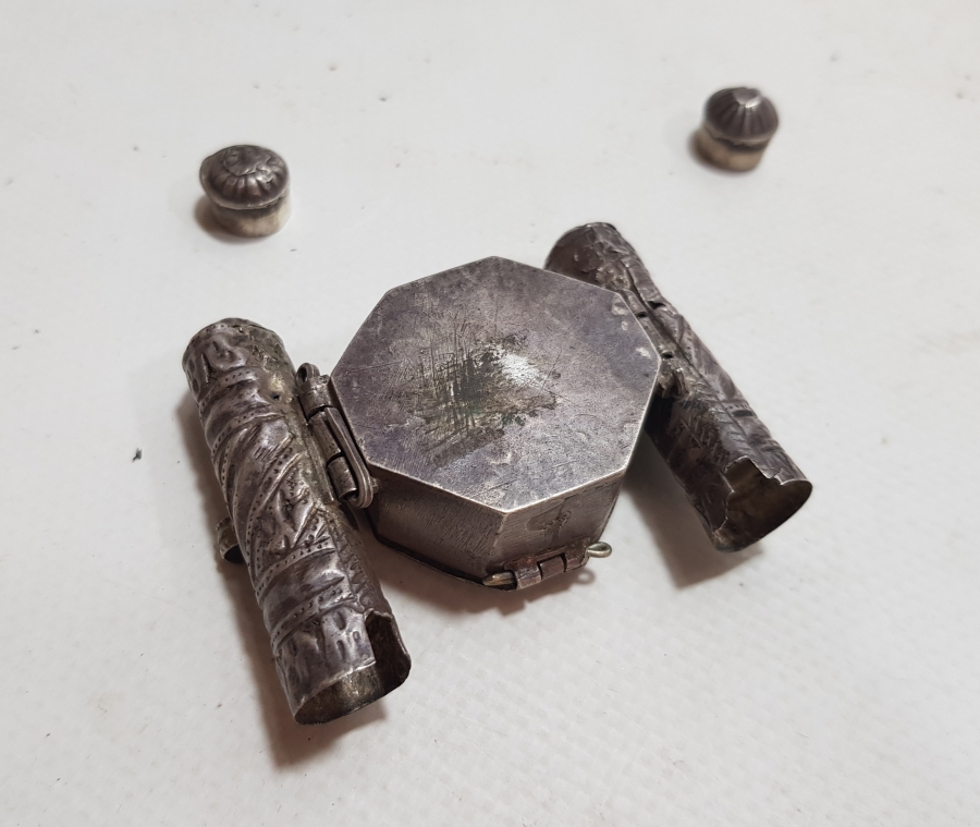 OSMANLI DÖNEMİ NADİR TİPTE GÜMÜŞ PAZUBENT