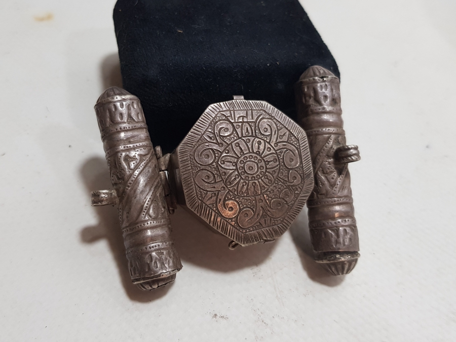 OSMANLI DÖNEMİ NADİR TİPTE GÜMÜŞ PAZUBENT