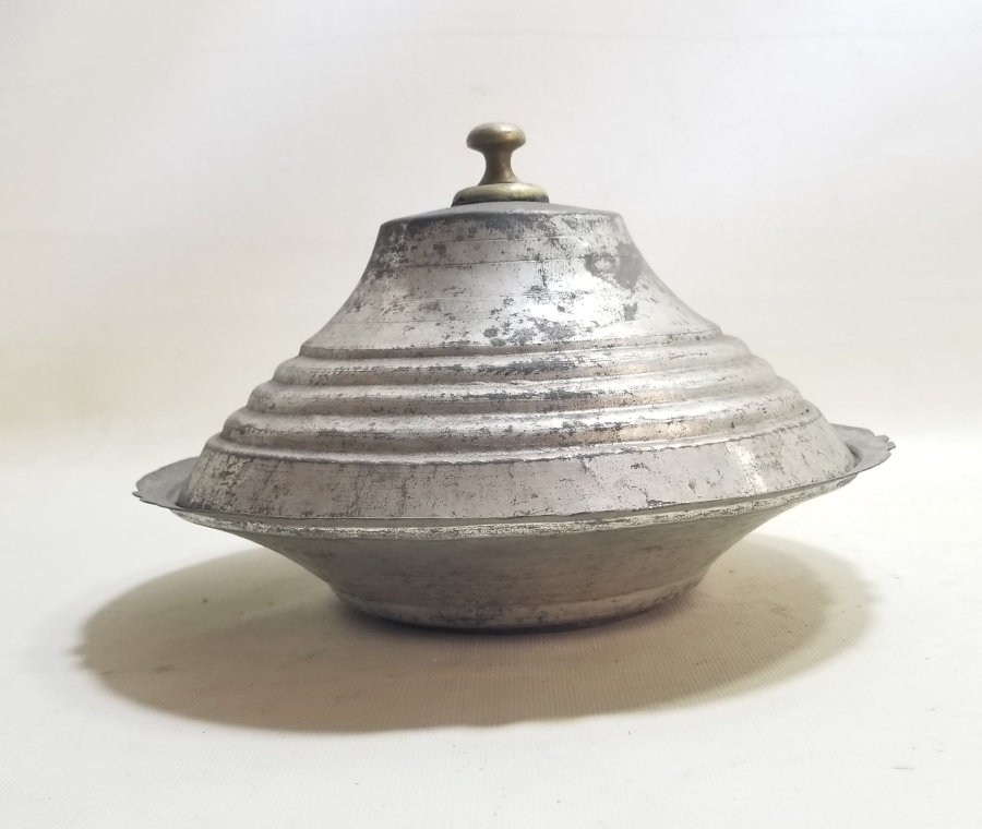 OSMANLI DÖNEMİ TEKKE İŞİ KUBBELİ FORMLU KAPAKLI LENGER