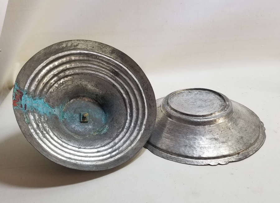 OSMANLI DÖNEMİ TEKKE İŞİ KUBBELİ FORMLU KAPAKLI LENGER