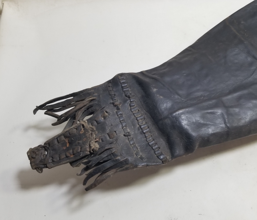 OSMANLI DÖNEMİ DERİDEN MAMUL ÇOK NADİR SADAK - OKÇU ÇANTASI