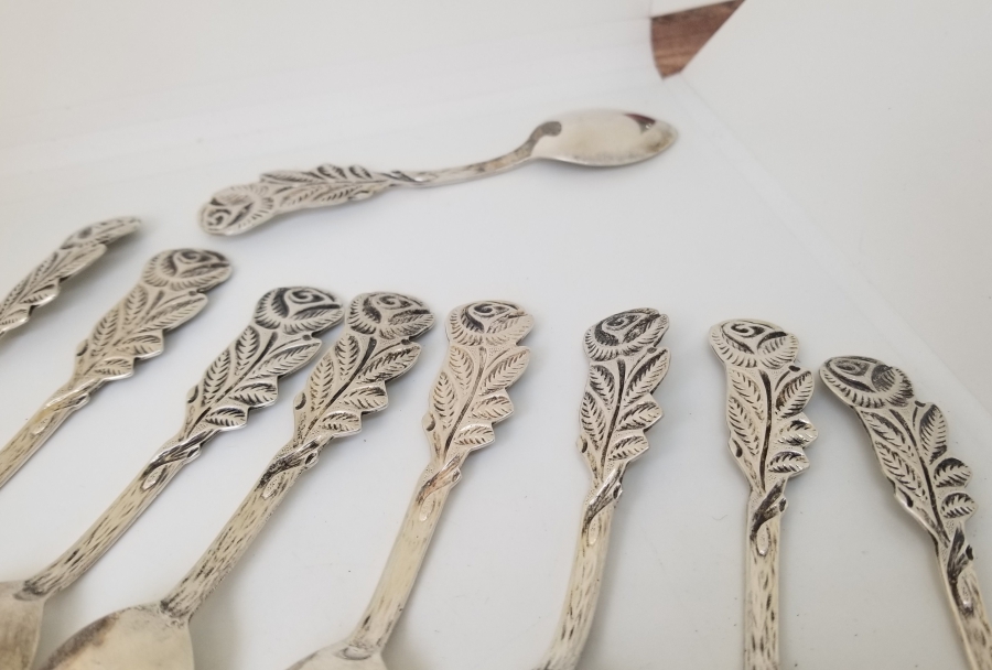 ANTİKA GÜMÜŞ ÇAY KAŞIĞI TAKIMI