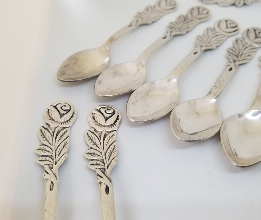 ANTİKA GÜMÜŞ ÇAY KAŞIĞI TAKIMI