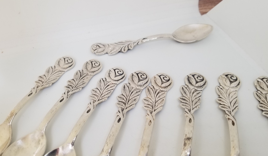 ANTİKA GÜMÜŞ ÇAY KAŞIĞI TAKIMI