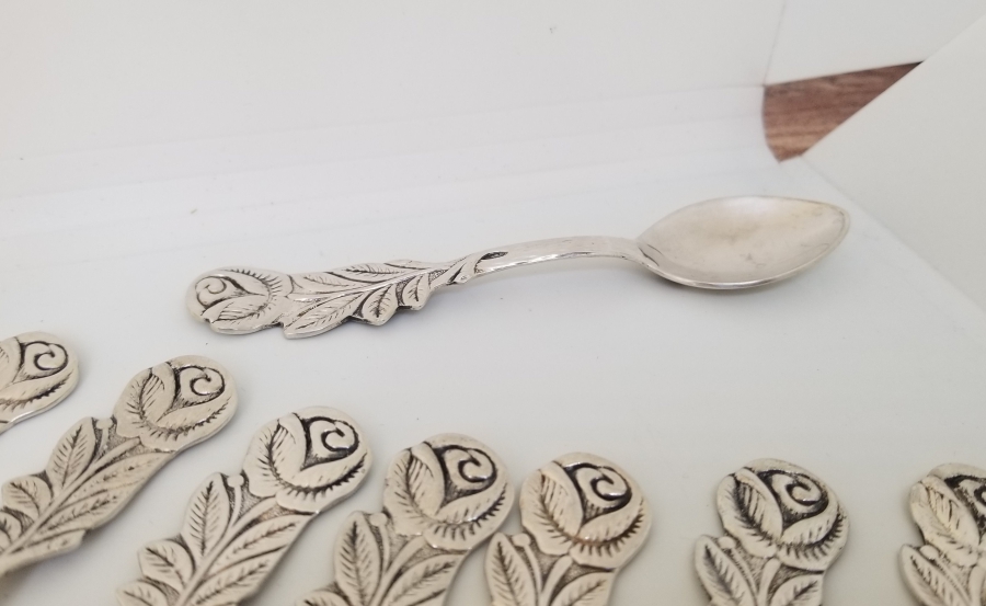 ANTİKA GÜMÜŞ ÇAY KAŞIĞI TAKIMI