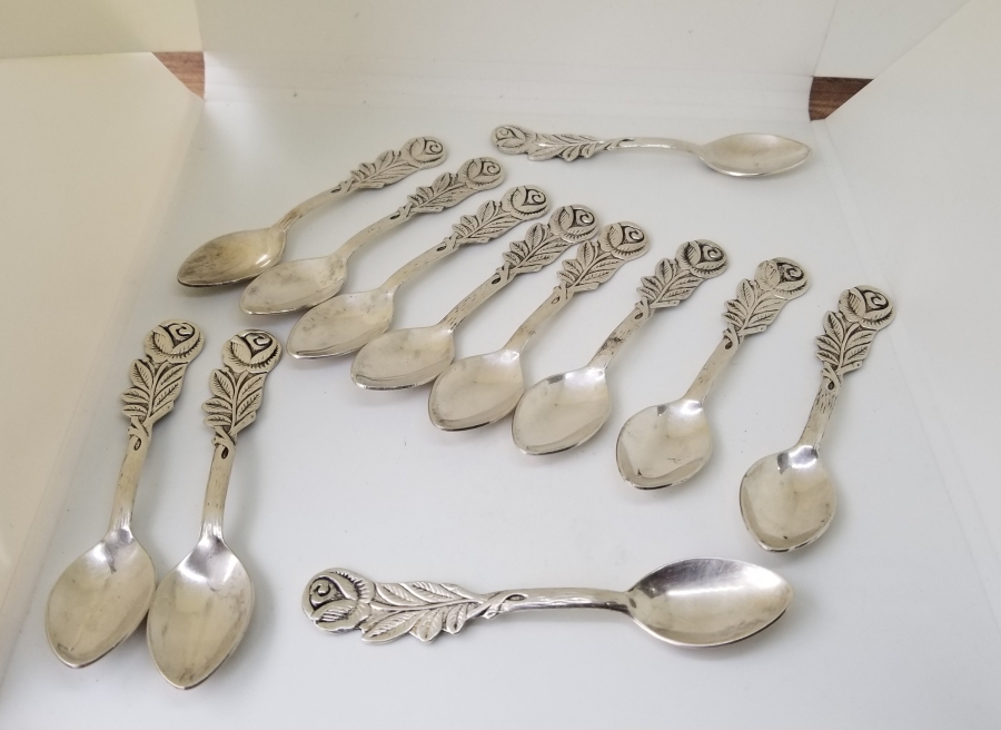 ANTİKA GÜMÜŞ ÇAY KAŞIĞI TAKIMI