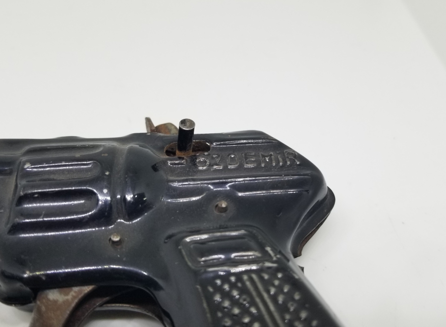 YERLİ YAPIM ANTİKA METAL OYUNCAK SES TABANCASI