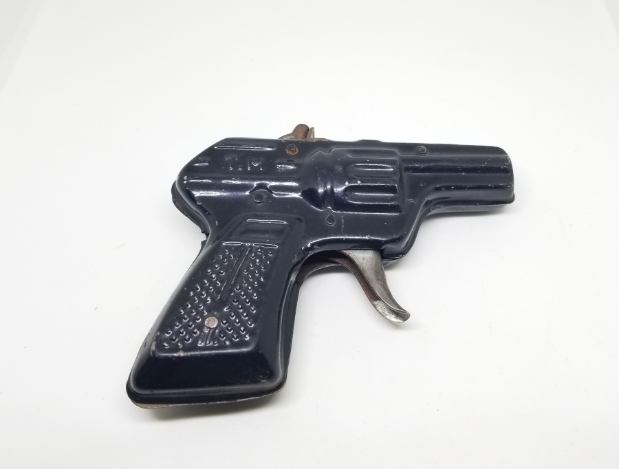 YERLİ YAPIM ANTİKA METAL OYUNCAK SES TABANCASI