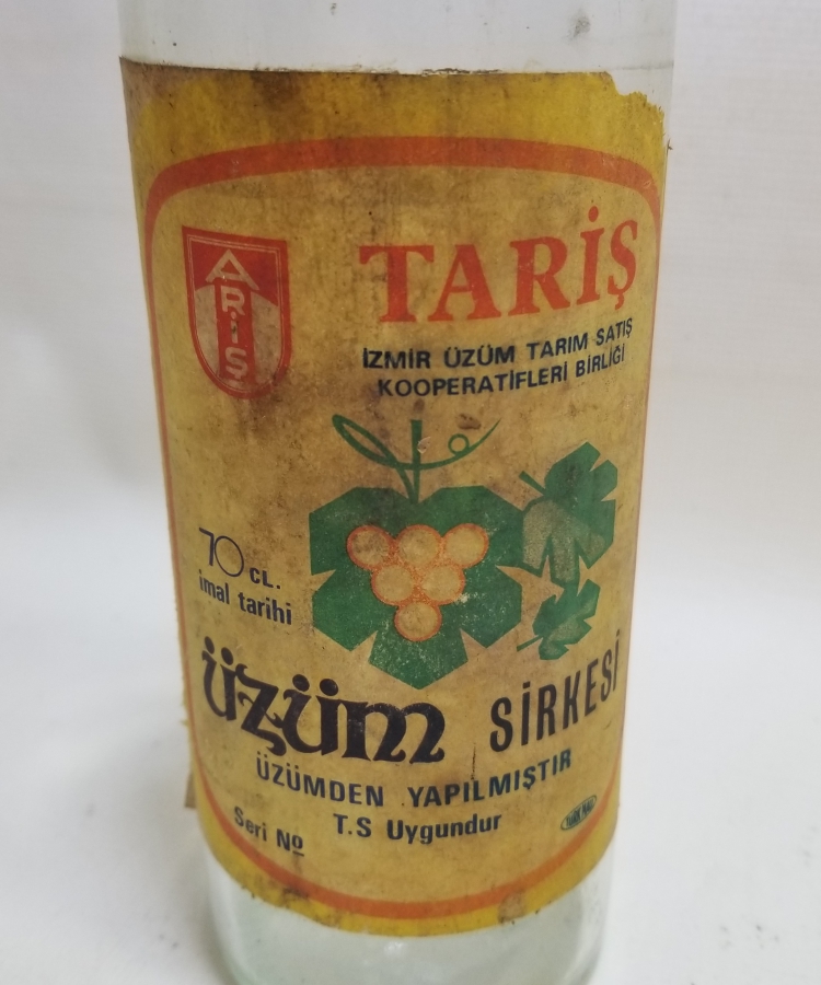 ORİJİNAL ETİKETİYLE ANTİKA ÜZÜM SİRKESİ ŞİŞESİ