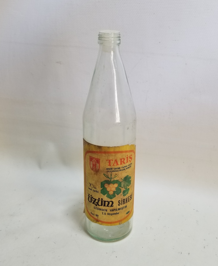 ORİJİNAL ETİKETİYLE ANTİKA ÜZÜM SİRKESİ ŞİŞESİ