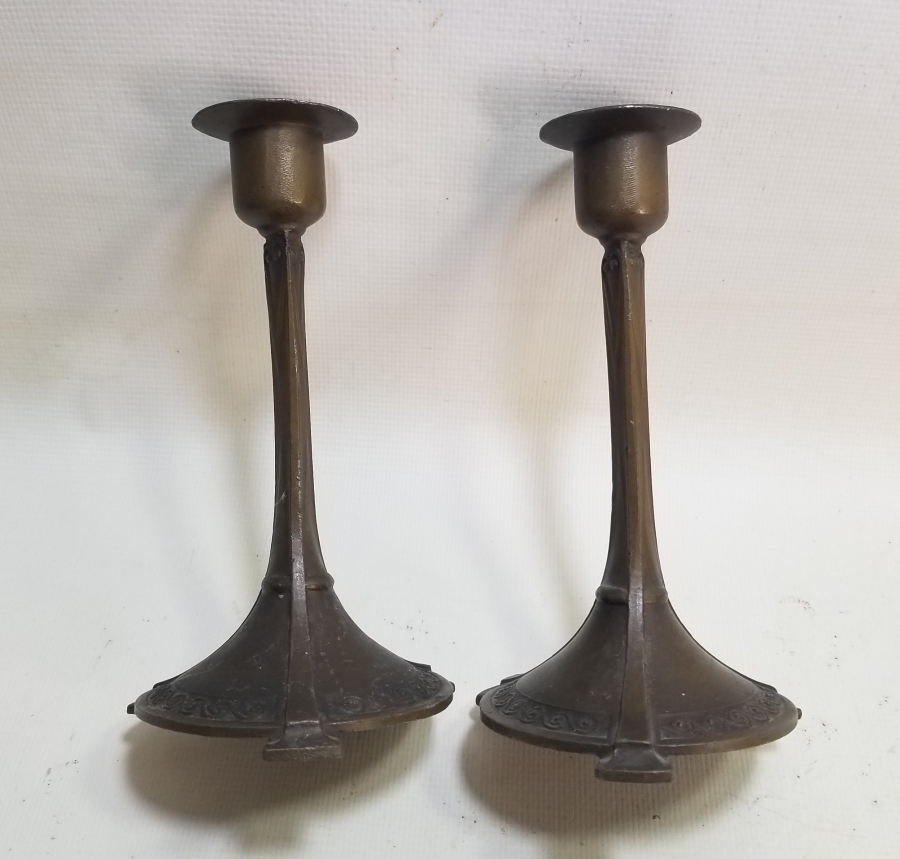 KABARTMA İŞÇİLİKLİ ANTİKA ÇİFT ŞAMDAN