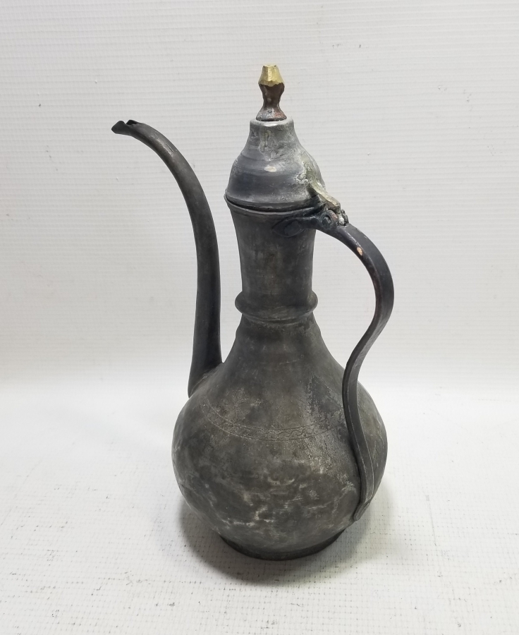 ÜZERİ İŞLEMELİ OSMANLI DÖNEMİ BAKIR ZEMZEM İBRİĞİ