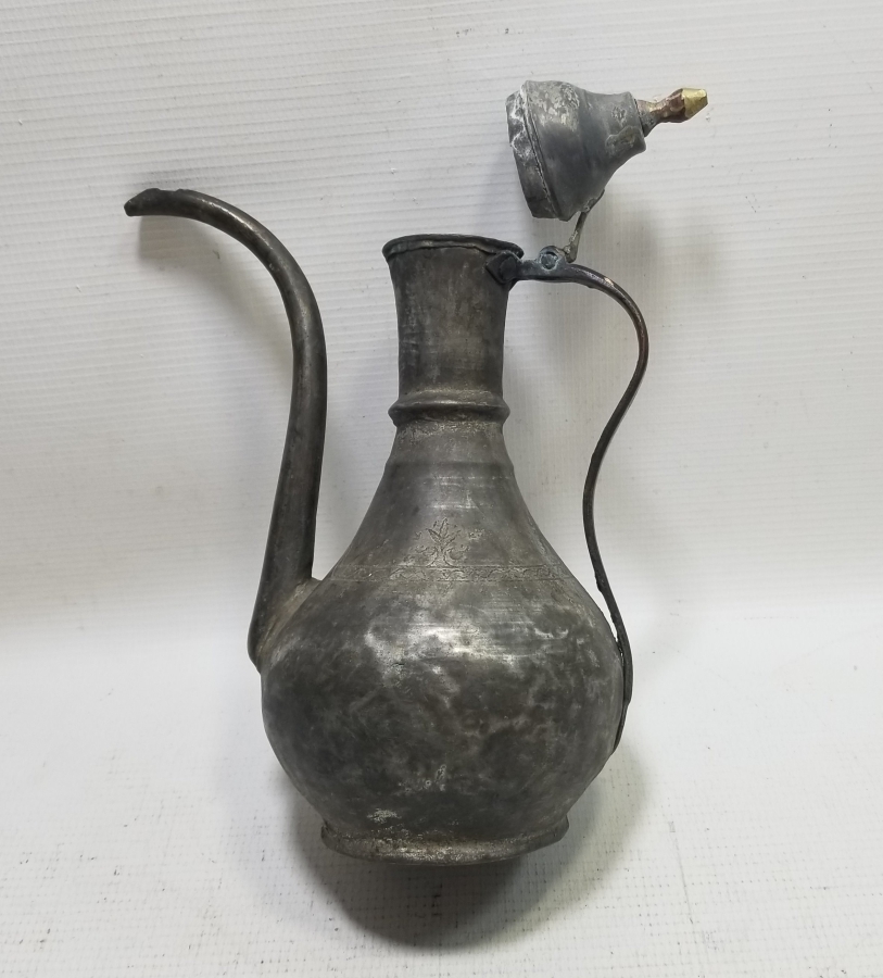 ÜZERİ İŞLEMELİ OSMANLI DÖNEMİ BAKIR ZEMZEM İBRİĞİ