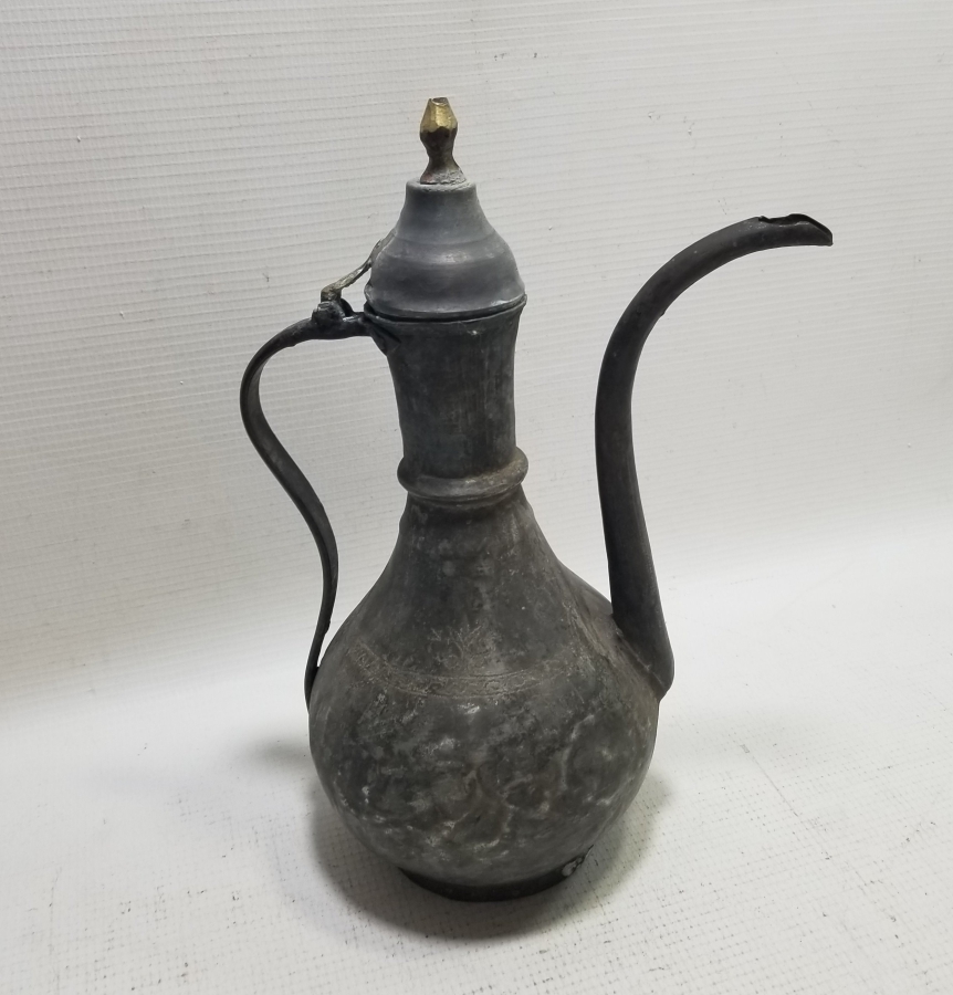 ÜZERİ İŞLEMELİ OSMANLI DÖNEMİ BAKIR ZEMZEM İBRİĞİ