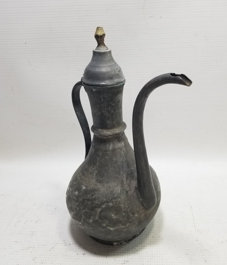 ÜZERİ İŞLEMELİ OSMANLI DÖNEMİ BAKIR ZEMZEM İBRİĞİ