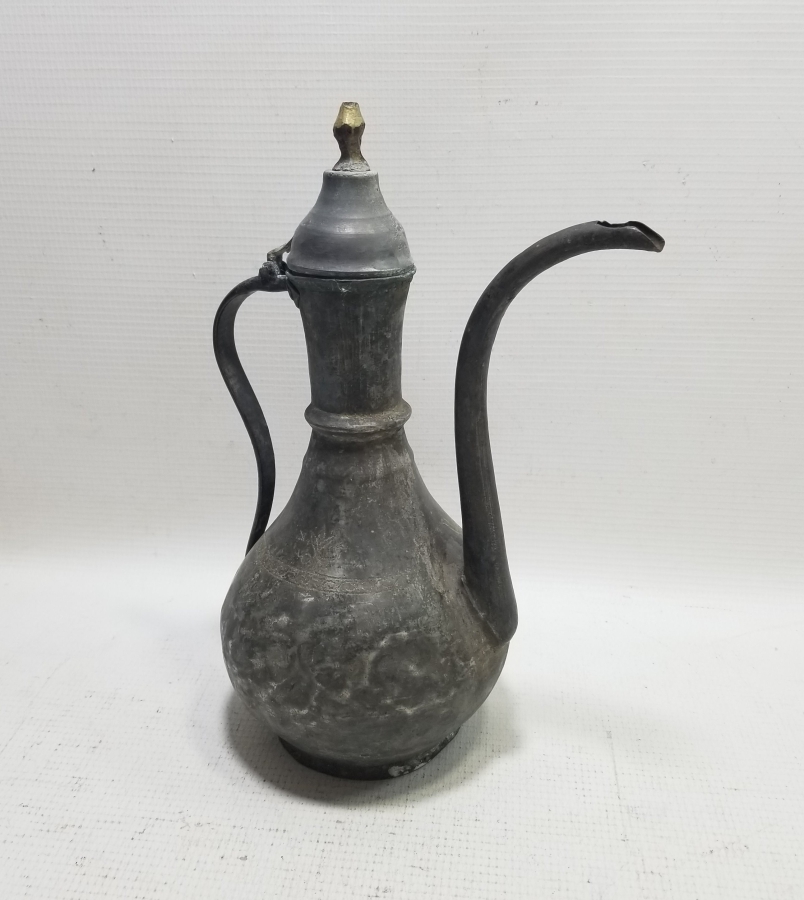 ÜZERİ İŞLEMELİ OSMANLI DÖNEMİ BAKIR ZEMZEM İBRİĞİ