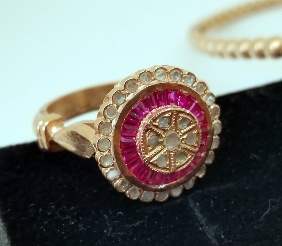 YAKUT TAŞLI ÖZEL YAPIM YÜZÜK BİLEKLİK TAKIMI