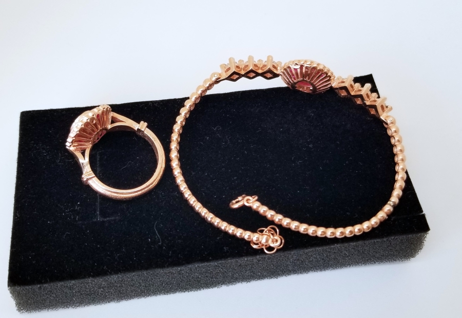 YAKUT TAŞLI ÖZEL YAPIM YÜZÜK BİLEKLİK TAKIMI