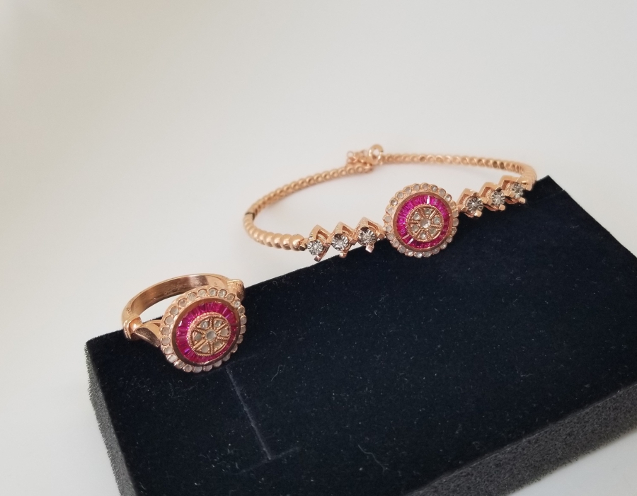 YAKUT TAŞLI ÖZEL YAPIM YÜZÜK BİLEKLİK TAKIMI