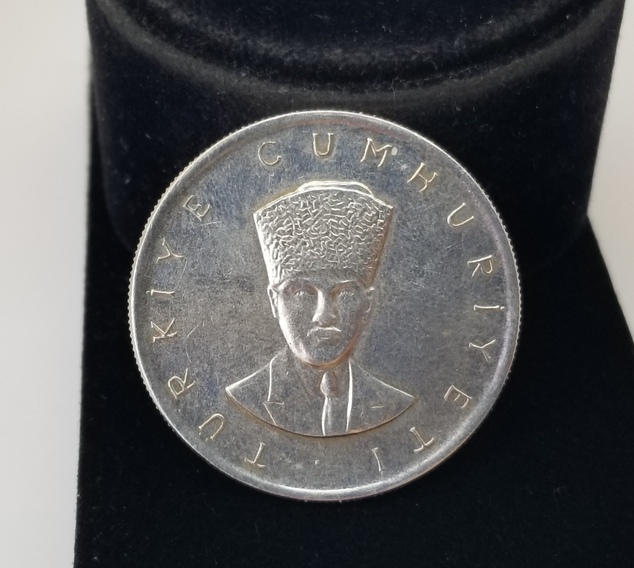 CUMHURİYETİN İLANININ 50. YILINA ÖZEL BASTIRILMIŞ GÜMÜŞ HATIRA PARA