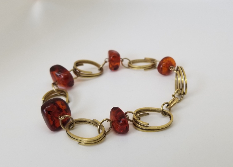 ÖZEL YAPIM DAMLA KEHRİBAR BİLEKLİK