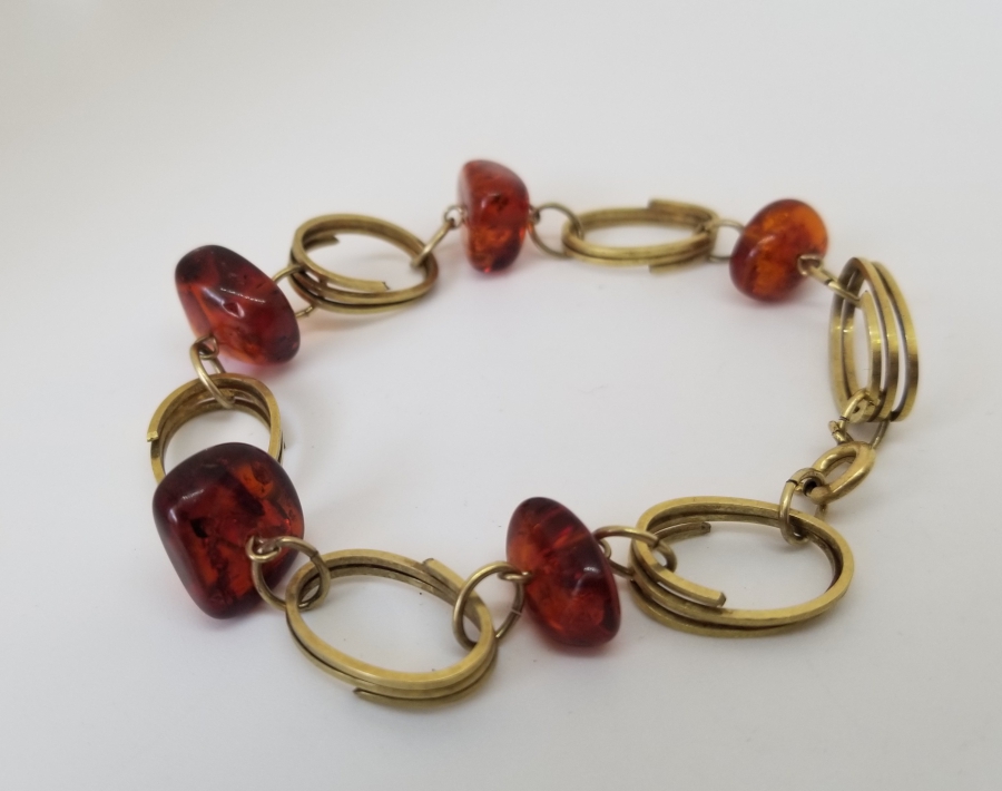 ÖZEL YAPIM DAMLA KEHRİBAR BİLEKLİK