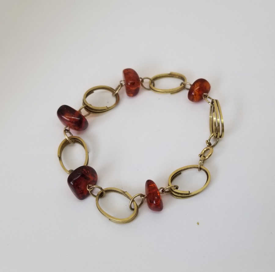 ÖZEL YAPIM DAMLA KEHRİBAR BİLEKLİK