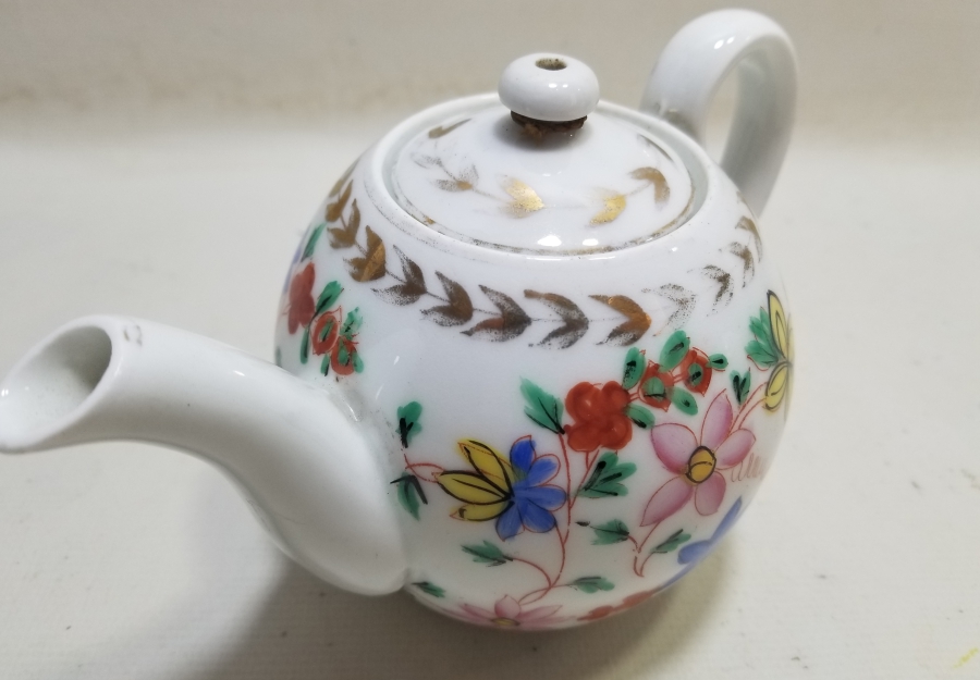 OSMANLI DÖNEMİ EL BOYAMA KUZNETSOV PORSELEN ÇAYDANLIK