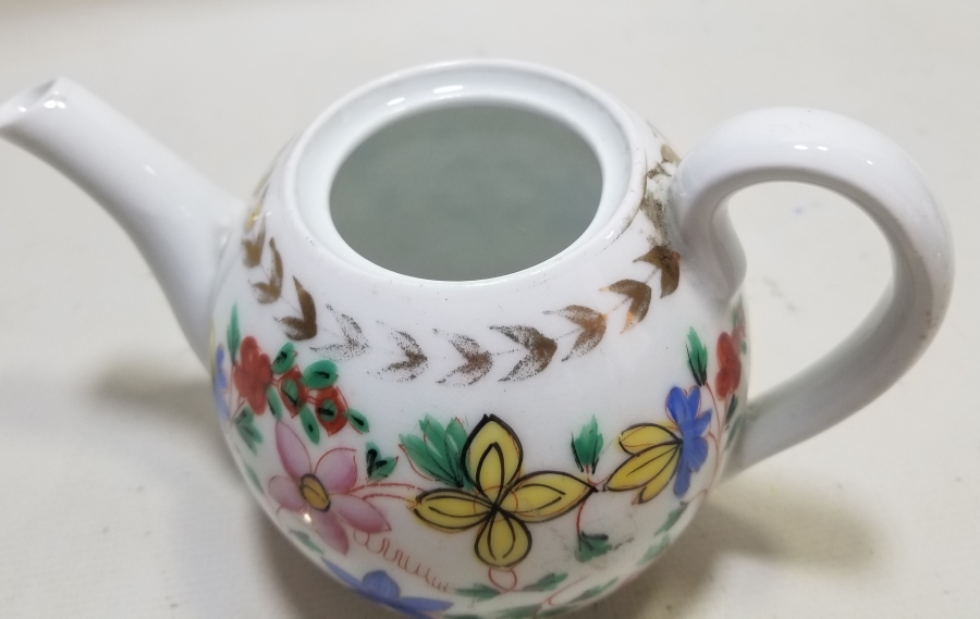 OSMANLI DÖNEMİ EL BOYAMA KUZNETSOV PORSELEN ÇAYDANLIK