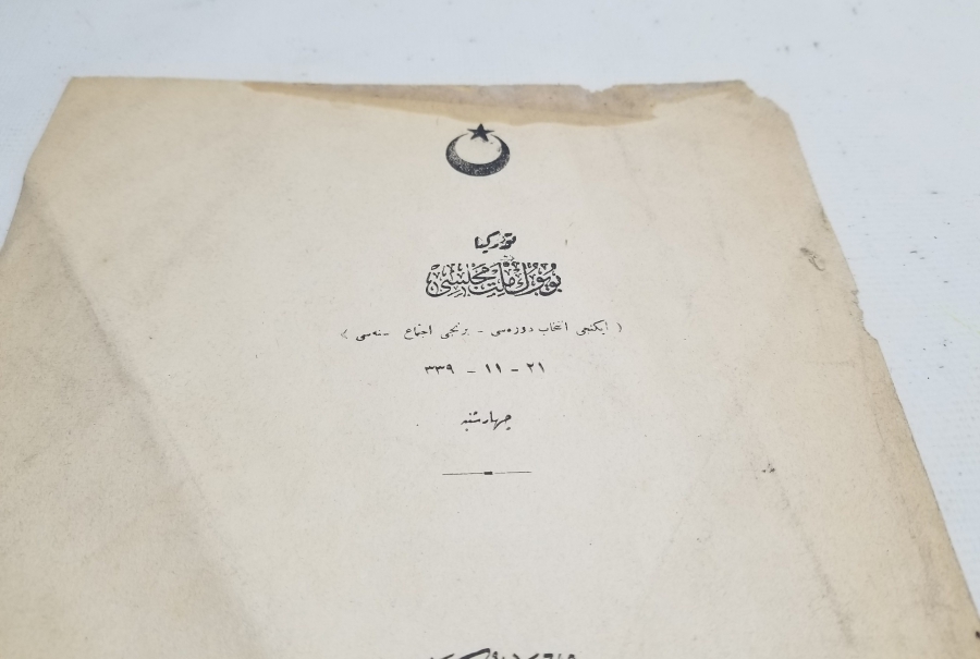 1928 YILI ÖNCESİ NADİR BÜYÜK MİLLET MECLİSİ TUTANAKLARI CİLT KAPAĞI