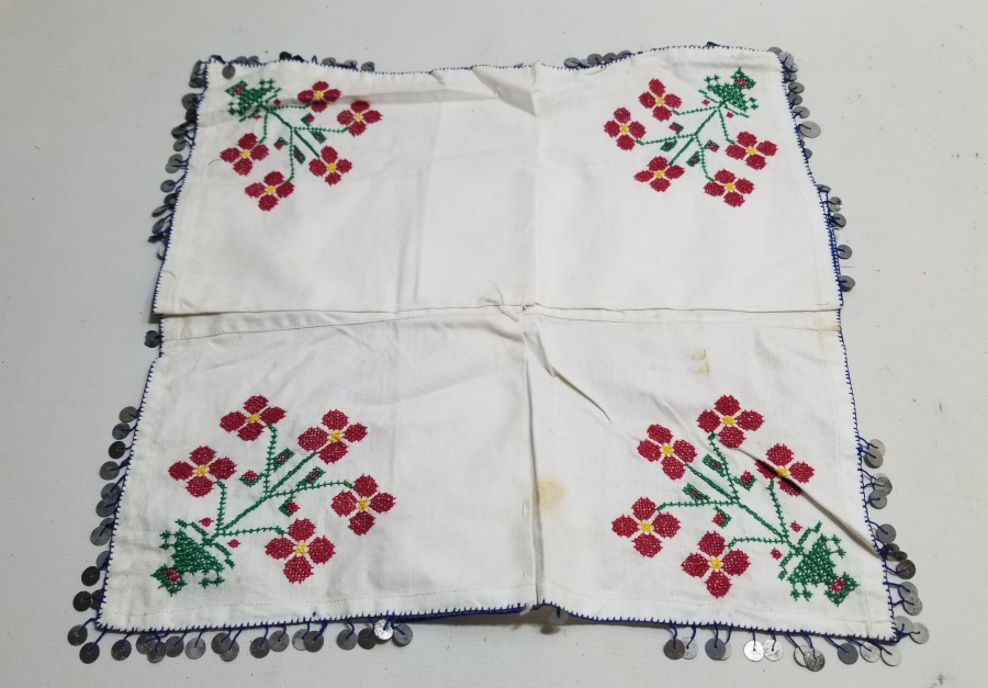 KANAVİÇE İŞÇİLİKLİ PULLU GELİN ÇEVRESİ