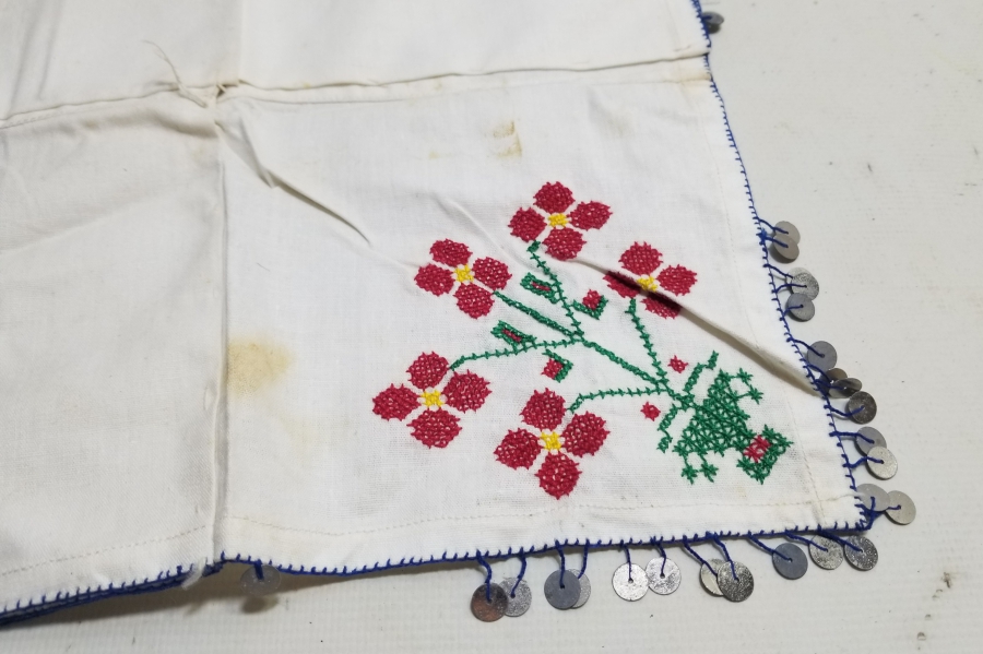 KANAVİÇE İŞÇİLİKLİ PULLU GELİN ÇEVRESİ