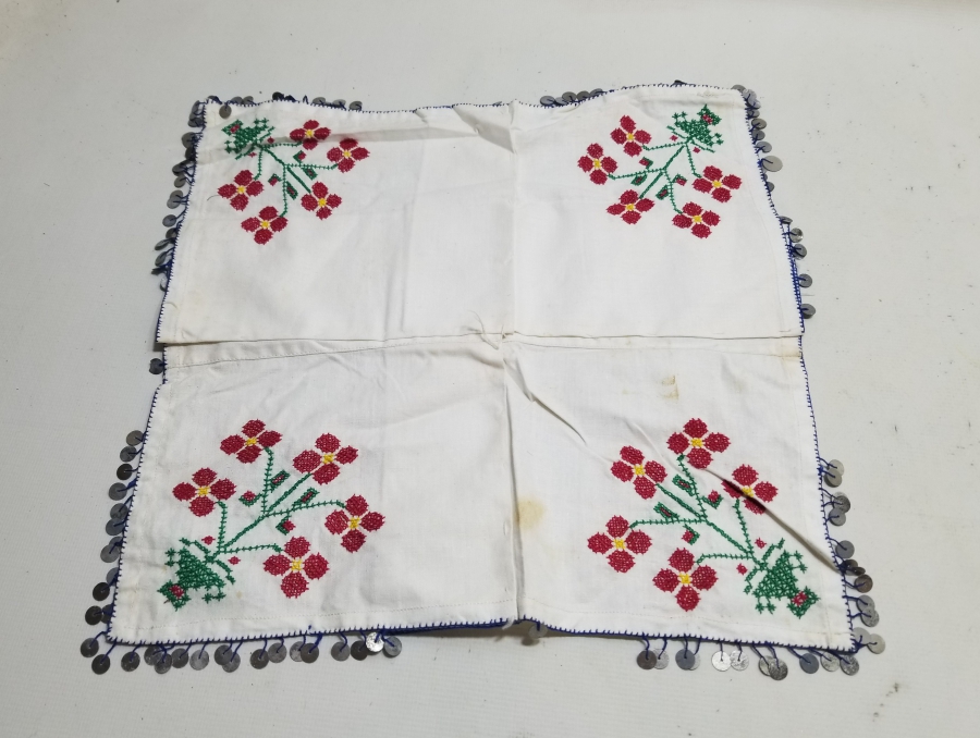 KANAVİÇE İŞÇİLİKLİ PULLU GELİN ÇEVRESİ