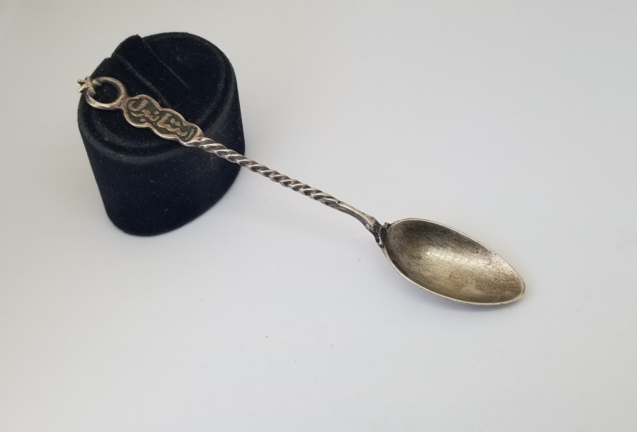 SAPI OSMANLICA YAZILI OSMANLI DÖNEMİ GÜMÜŞ KAŞIK